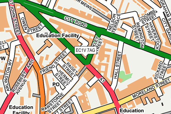 EC1V 7AG map - OS OpenMap – Local (Ordnance Survey) EC1V 7AG map - OS OpenMap – Local (Ordnance Survey)