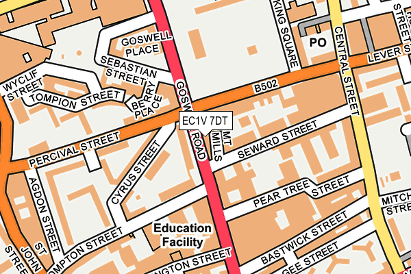 EC1V 7DT map - OS OpenMap – Local (Ordnance Survey) EC1V 7DT map - OS OpenMap – Local (Ordnance Survey)