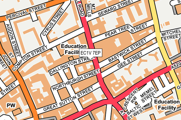 EC1V 7EP map - OS OpenMap – Local (Ordnance Survey) EC1V 7EP map - OS OpenMap – Local (Ordnance Survey)