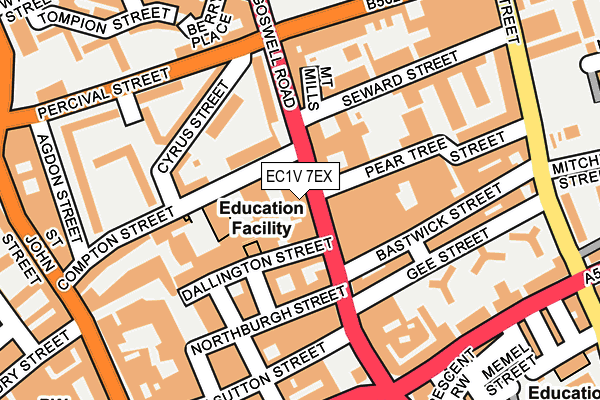 EC1V 7EX map - OS OpenMap – Local (Ordnance Survey) EC1V 7EX map - OS OpenMap – Local (Ordnance Survey)
