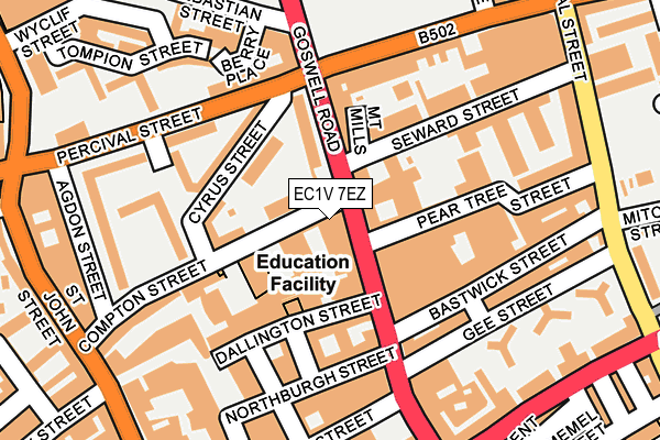 EC1V 7EZ map - OS OpenMap – Local (Ordnance Survey) EC1V 7EZ map - OS OpenMap – Local (Ordnance Survey)