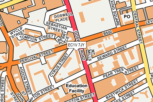 EC1V 7JY map - OS OpenMap – Local (Ordnance Survey) EC1V 7JY map - OS OpenMap – Local (Ordnance Survey)