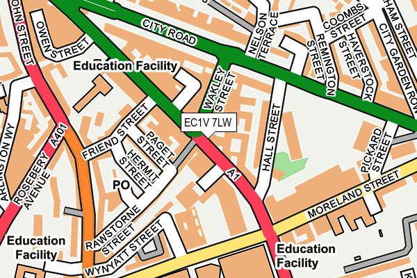 EC1V 7LW map - OS OpenMap – Local (Ordnance Survey) EC1V 7LW map - OS OpenMap – Local (Ordnance Survey)