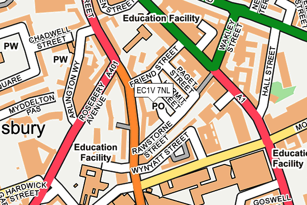 EC1V 7NL map - OS OpenMap – Local (Ordnance Survey) EC1V 7NL map - OS OpenMap – Local (Ordnance Survey)