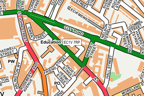 EC1V 7RP map - OS OpenMap – Local (Ordnance Survey) EC1V 7RP map - OS OpenMap – Local (Ordnance Survey)