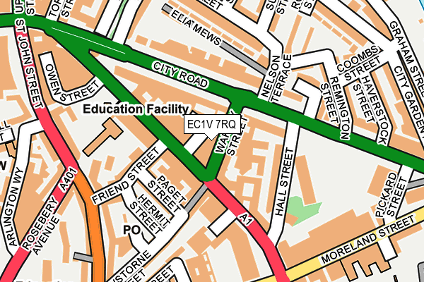 EC1V 7RQ map - OS OpenMap – Local (Ordnance Survey) EC1V 7RQ map - OS OpenMap – Local (Ordnance Survey)