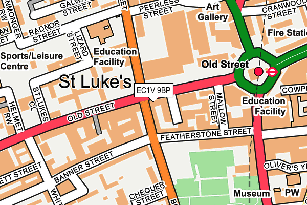 EC1V 9BP map - OS OpenMap – Local (Ordnance Survey) EC1V 9BP map - OS OpenMap – Local (Ordnance Survey)