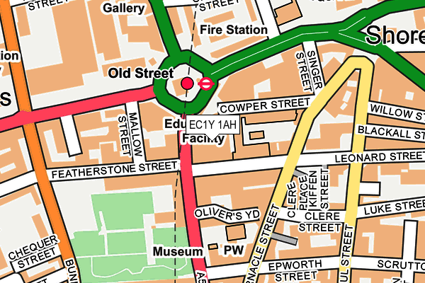 EC1Y 1AH map - OS OpenMap – Local (Ordnance Survey) EC1Y 1AH map - OS OpenMap – Local (Ordnance Survey)