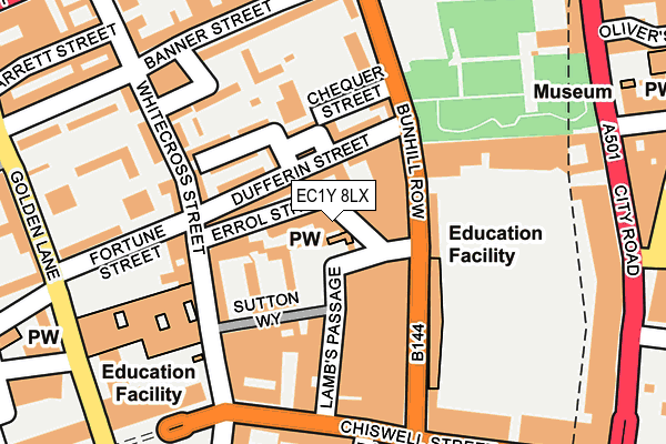 EC1Y 8LX map - OS OpenMap – Local (Ordnance Survey) EC1Y 8LX map - OS OpenMap – Local (Ordnance Survey)
