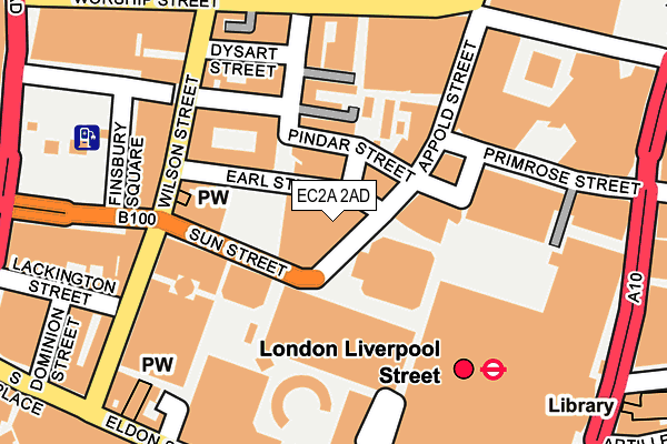 EC2A 2AD map - OS OpenMap – Local (Ordnance Survey) EC2A 2AD map - OS OpenMap – Local (Ordnance Survey)