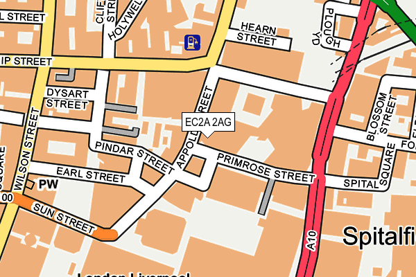 EC2A 2AG map - OS OpenMap – Local (Ordnance Survey) EC2A 2AG map - OS OpenMap – Local (Ordnance Survey)
