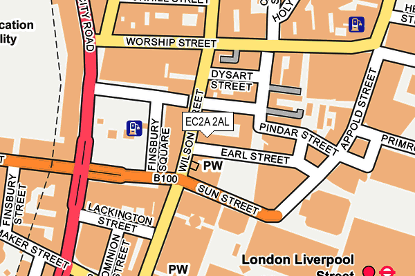 EC2A 2AL map - OS OpenMap – Local (Ordnance Survey) EC2A 2AL map - OS OpenMap – Local (Ordnance Survey)