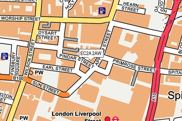 EC2A 2AW map - OS OpenMap – Local (Ordnance Survey) EC2A 2AW map - OS OpenMap – Local (Ordnance Survey)