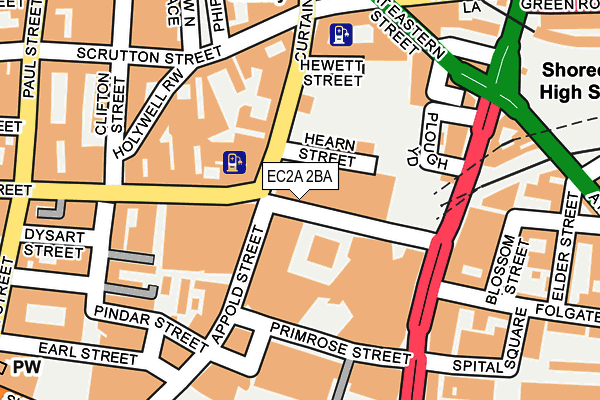 EC2A 2BA map - OS OpenMap – Local (Ordnance Survey) EC2A 2BA map - OS OpenMap – Local (Ordnance Survey)