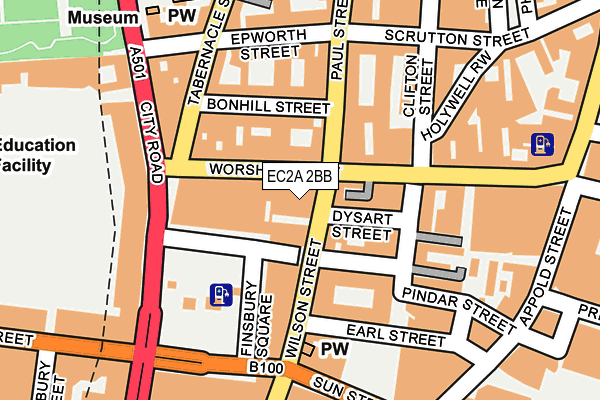 EC2A 2BB map - OS OpenMap – Local (Ordnance Survey) EC2A 2BB map - OS OpenMap – Local (Ordnance Survey)
