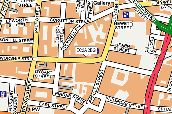 EC2A 2BG map - OS OpenMap – Local (Ordnance Survey) EC2A 2BG map - OS OpenMap – Local (Ordnance Survey)