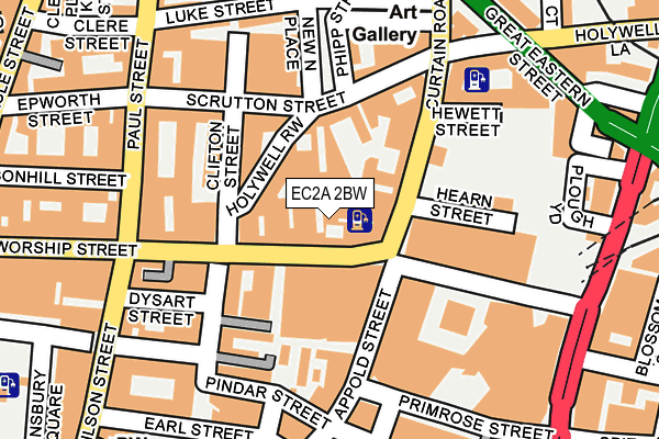 EC2A 2BW map - OS OpenMap – Local (Ordnance Survey) EC2A 2BW map - OS OpenMap – Local (Ordnance Survey)