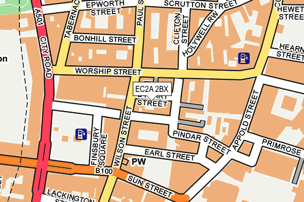 EC2A 2BX map - OS OpenMap – Local (Ordnance Survey) EC2A 2BX map - OS OpenMap – Local (Ordnance Survey)