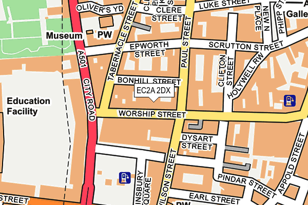 EC2A 2DX map - OS OpenMap – Local (Ordnance Survey) EC2A 2DX map - OS OpenMap – Local (Ordnance Survey)