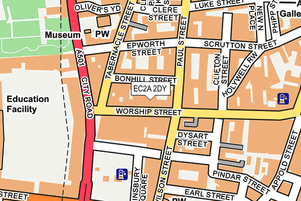EC2A 2DY map - OS OpenMap – Local (Ordnance Survey) EC2A 2DY map - OS OpenMap – Local (Ordnance Survey)