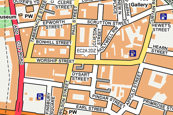 EC2A 2DZ map - OS OpenMap – Local (Ordnance Survey) EC2A 2DZ map - OS OpenMap – Local (Ordnance Survey)
