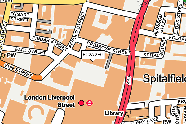 EC2A 2EG map - OS OpenMap – Local (Ordnance Survey) EC2A 2EG map - OS OpenMap – Local (Ordnance Survey)