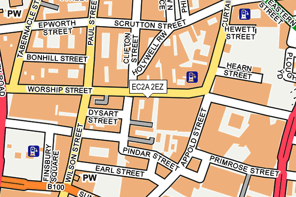 EC2A 2EZ map - OS OpenMap – Local (Ordnance Survey) EC2A 2EZ map - OS OpenMap – Local (Ordnance Survey)