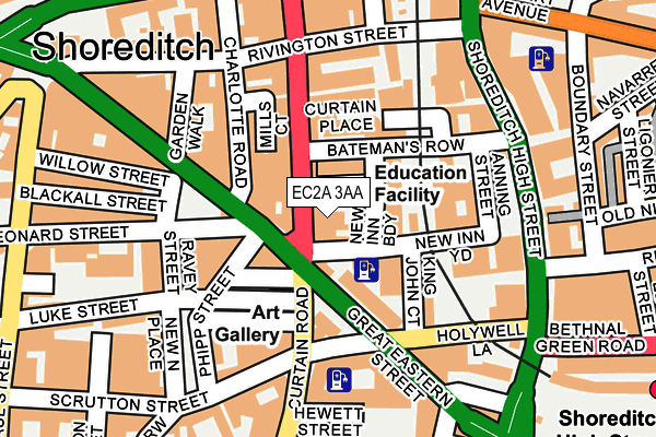 EC2A 3AA map - OS OpenMap – Local (Ordnance Survey) EC2A 3AA map - OS OpenMap – Local (Ordnance Survey)