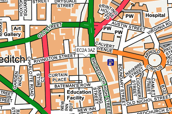 EC2A 3AZ map - OS OpenMap – Local (Ordnance Survey) EC2A 3AZ map - OS OpenMap – Local (Ordnance Survey)