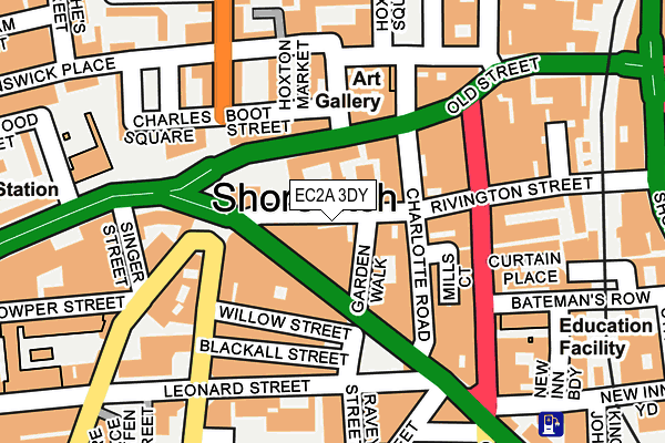 EC2A 3DY map - OS OpenMap – Local (Ordnance Survey)