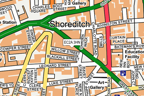 EC2A 3HN map - OS OpenMap – Local (Ordnance Survey) EC2A 3HN map - OS OpenMap – Local (Ordnance Survey)