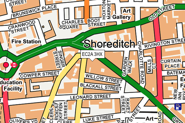 EC2A 3HX map - OS OpenMap – Local (Ordnance Survey) EC2A 3HX map - OS OpenMap – Local (Ordnance Survey)