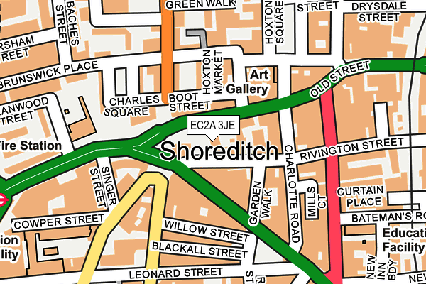 EC2A 3JE map - OS OpenMap – Local (Ordnance Survey) EC2A 3JE map - OS OpenMap – Local (Ordnance Survey)
