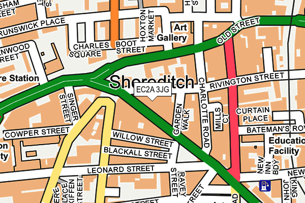 EC2A 3JG map - OS OpenMap – Local (Ordnance Survey) EC2A 3JG map - OS OpenMap – Local (Ordnance Survey)