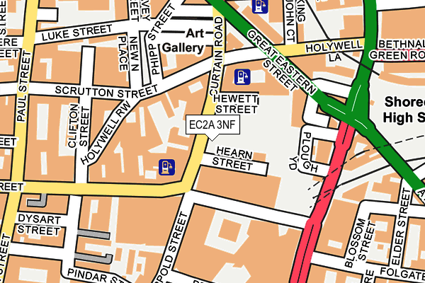 EC2A 3NF map - OS OpenMap – Local (Ordnance Survey) EC2A 3NF map - OS OpenMap – Local (Ordnance Survey)