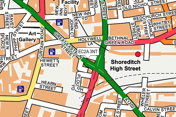 EC2A 3NT map - OS OpenMap – Local (Ordnance Survey)