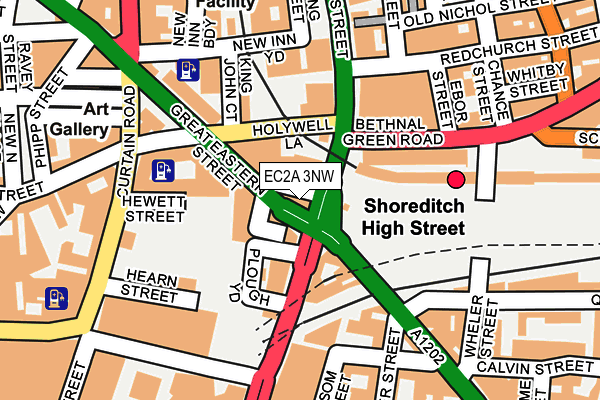 EC2A 3NW map - OS OpenMap – Local (Ordnance Survey) EC2A 3NW map - OS OpenMap – Local (Ordnance Survey)