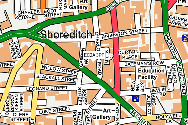 EC2A 3PF map - OS OpenMap – Local (Ordnance Survey)