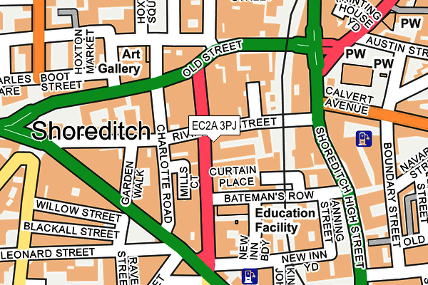 EC2A 3PJ map - OS OpenMap – Local (Ordnance Survey) EC2A 3PJ map - OS OpenMap – Local (Ordnance Survey)