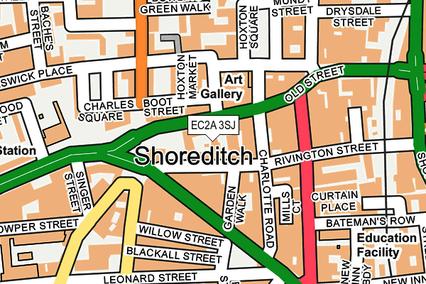 EC2A 3SJ map - OS OpenMap – Local (Ordnance Survey) EC2A 3SJ map - OS OpenMap – Local (Ordnance Survey)