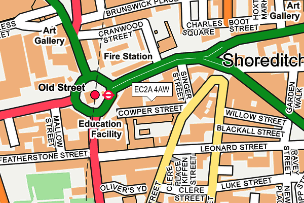 EC2A 4AW map - OS OpenMap – Local (Ordnance Survey) EC2A 4AW map - OS OpenMap – Local (Ordnance Survey)
