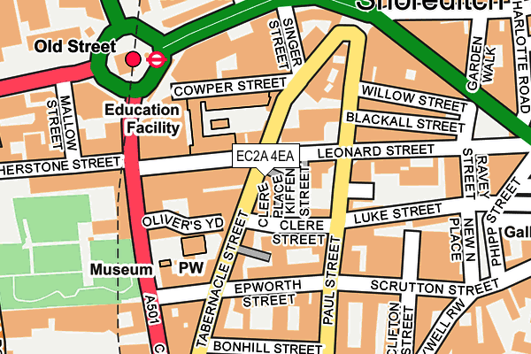 EC2A 4EA map - OS OpenMap – Local (Ordnance Survey) EC2A 4EA map - OS OpenMap – Local (Ordnance Survey)