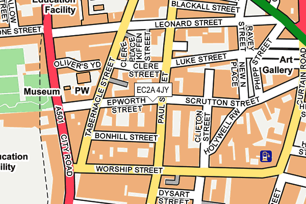 EC2A 4JY map - OS OpenMap – Local (Ordnance Survey) EC2A 4JY map - OS OpenMap – Local (Ordnance Survey)