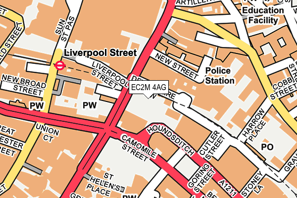 EC2M 4AG map - OS OpenMap – Local (Ordnance Survey) EC2M 4AG map - OS OpenMap – Local (Ordnance Survey)