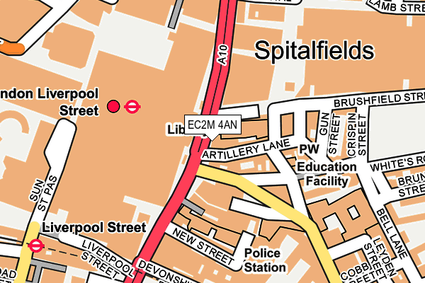 EC2M 4AN map - OS OpenMap – Local (Ordnance Survey)