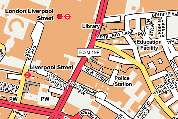 EC2M 4NP map - OS OpenMap – Local (Ordnance Survey)