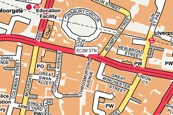 EC2M 5TN map - OS OpenMap – Local (Ordnance Survey)