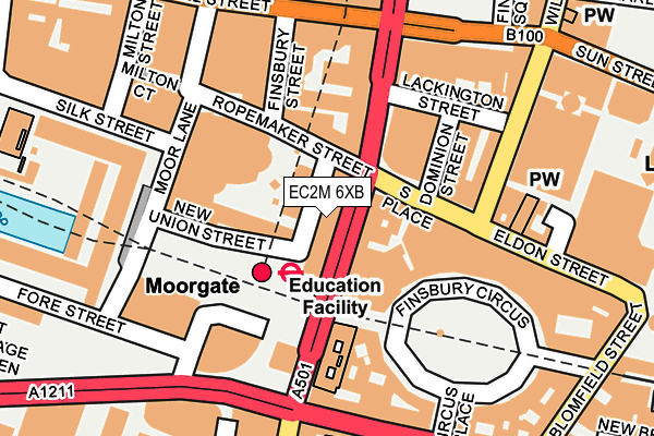 EC2M 6XB map - OS OpenMap – Local (Ordnance Survey)