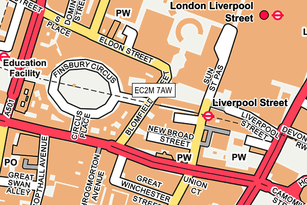 EC2M 7AW map - OS OpenMap – Local (Ordnance Survey) EC2M 7AW map - OS OpenMap – Local (Ordnance Survey)