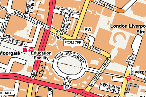 EC2M 7EB map - OS OpenMap – Local (Ordnance Survey)